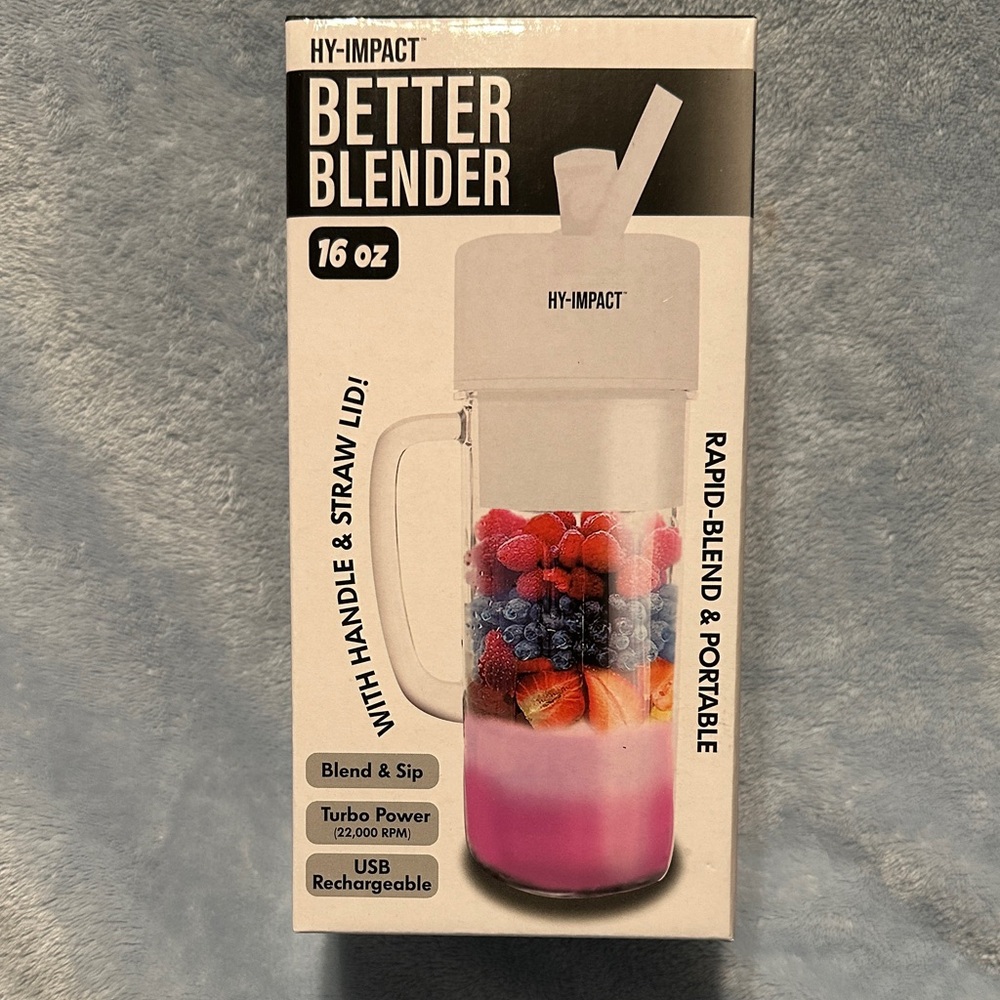 HY-IMPACT Portable Blender with Straw Lid